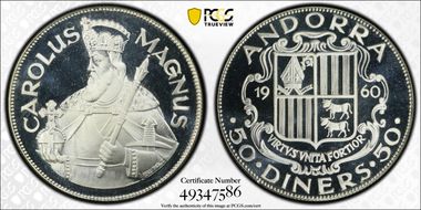 1960 50 Din X#5 Charlemagne PR67DCAM