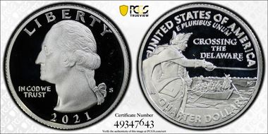 2021-S 25C Crossing the Delaware-Silver PR68DCAM