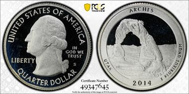 2014-S 25C Arches NP-Silver PR68DCAM