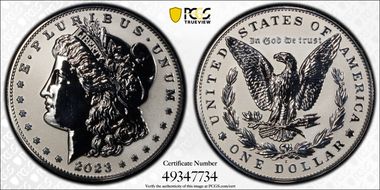 2023-S $1 Morgan Dollar Rev PR Two-Coin Reverse Proof Set PR69
