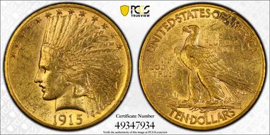 1915 $10 AU55