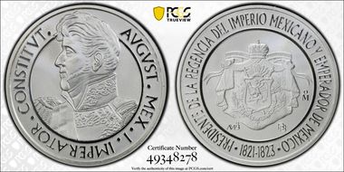 (2023)Mo Medal Augustin I - 200th Anniversary Ag President of the Regency & Emperor SP70