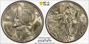 1947 Balboa KM-13  Ag MS65
