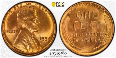 1954 1C MS66RD