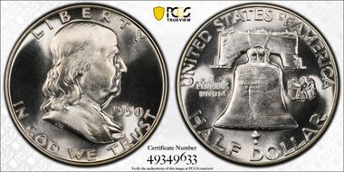1950 50C PR67+