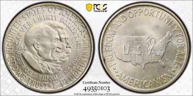 1954-D 50C Washington-Carver MS66