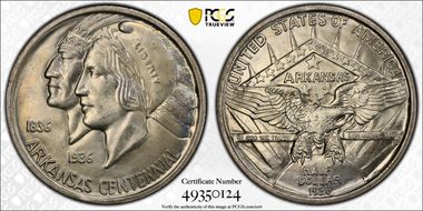 1936 50C Arkansas MS66