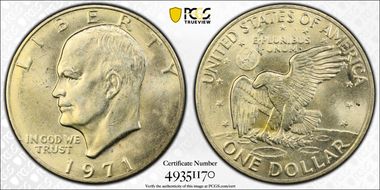 1971-S $1 Silver MS65