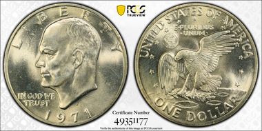 1971-S $1 Silver MS66