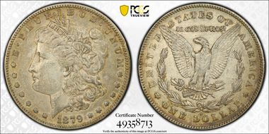 1879-S $1 VAM 34B, Rev. of 1878 XF45