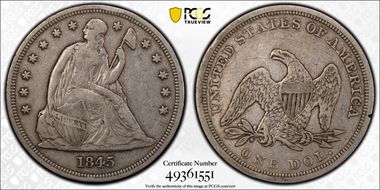 1845 $1 VF25