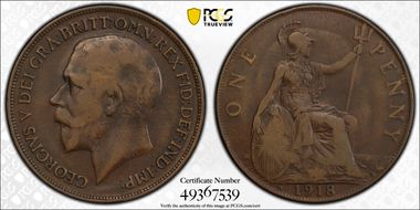 1918-H 1D S-4052 VF25BN