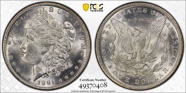 1891-O $1 MS62