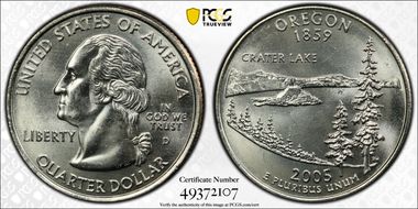 2005-D 25C Oregon MS66