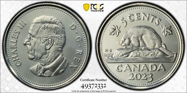 2023 5C Charles III Effigy MS67
