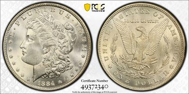 1884 $1 MS64