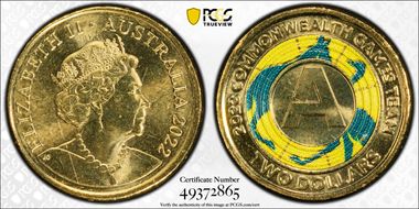 2022 $2 Commonwealth Games - A Colorized N1