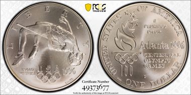 1996-D $1 High Jump MS69