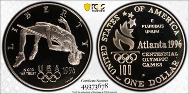 1996-P $1 High Jump PR69DCAM