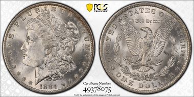 1884-O $1 MS64
