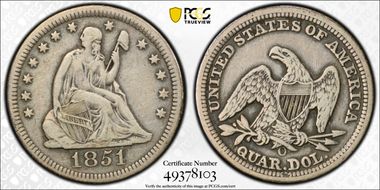 1851-O 25C VF25