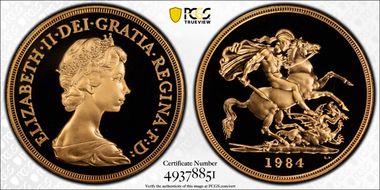1984 £5 S-SE1 St. George PR70DCAM