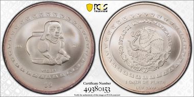 1997-Mo 5 Peso Vasija MS69