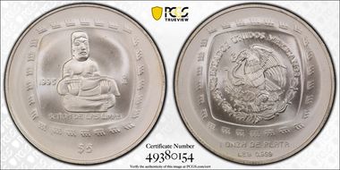 1996-Mo 5 Peso Senor De Las Limas MS69