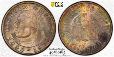 1933-F 2 Mk Luther J-352 MS66