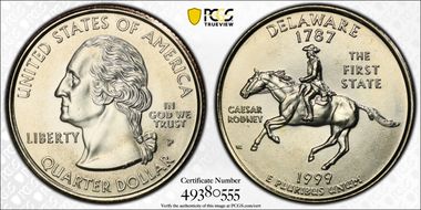 1999-P 25C Delaware MS66