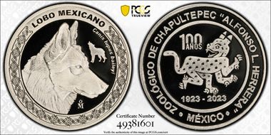 2023-Mo Medal Chapultepec Zoo Ag Lobo Mexicano SP70