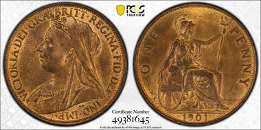 1901 1D S-3961 MS64RB