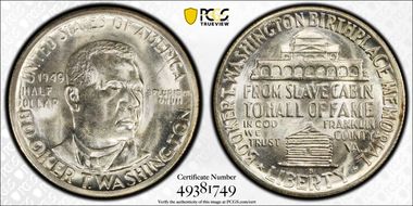 1949-S 50C Booker T. Washington MS66+