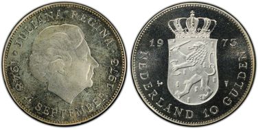 1973 10 G 25th Anniversary KM-196 PR65