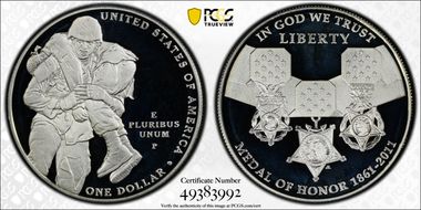 2011-P $1 Medal of Honor PR69DCAM