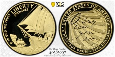 2012-W $5 Star-Spangled Banner MS69