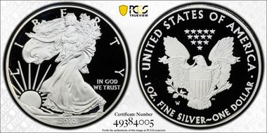 2010-W $1 Silver Eagle PR70DCAM