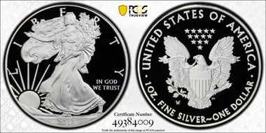 2013-W $1 Silver Eagle PR70DCAM