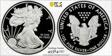 2013-W $1 Silver Eagle PR70DCAM