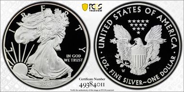 2014-W $1 Silver Eagle PR70DCAM