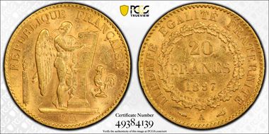 1897-A 20 Fr Gad-1063 F-533 MS63