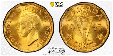 1943 5C Tombac MS64