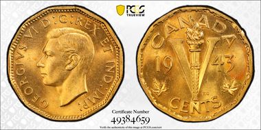 1943 5C Tombac MS64