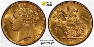 1874-M Sov S-3857 St. George MS62