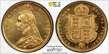 1887 1/2 Sov S-3869 Normal JEB MS64PL