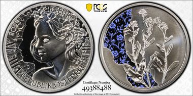 2023 € 10 Language of Flowers Ag Chamomile - Colorized PR70DCAM