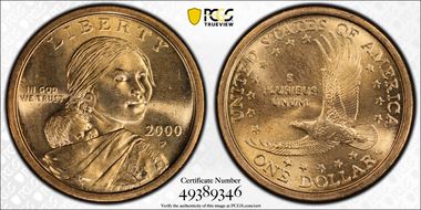 2000-P SAC$1 "Wounded Eagle" FS-901 MS64