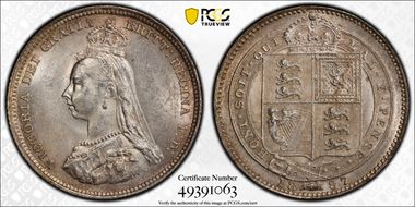 1887 Shil S-3926 Jubilee Head MS62