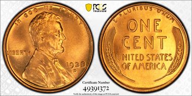 1938-D 1C MS67RD