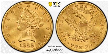 1898 $10 MS64